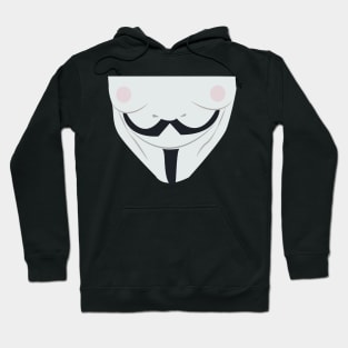 Guy Fawkes Face Mask. V for Vendetta. Anonymous Hoodie